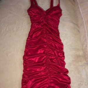 Tight fitted red dress